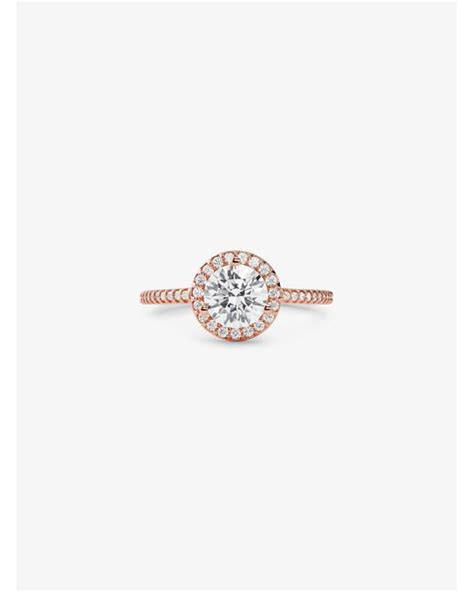 michael kors logo plate ring rose gold|Precious Metal.